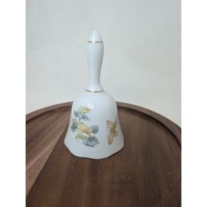 Vintage Made In Japan Floral And Butterfly‎ Bell